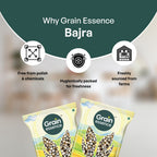 GRAIN ESSENCE Bajra Unpolished Pearl Millet, Gluten Free Whole Grain, Bajra for Rotis, Khichdi Pearl Millet (1 kg) - view 8