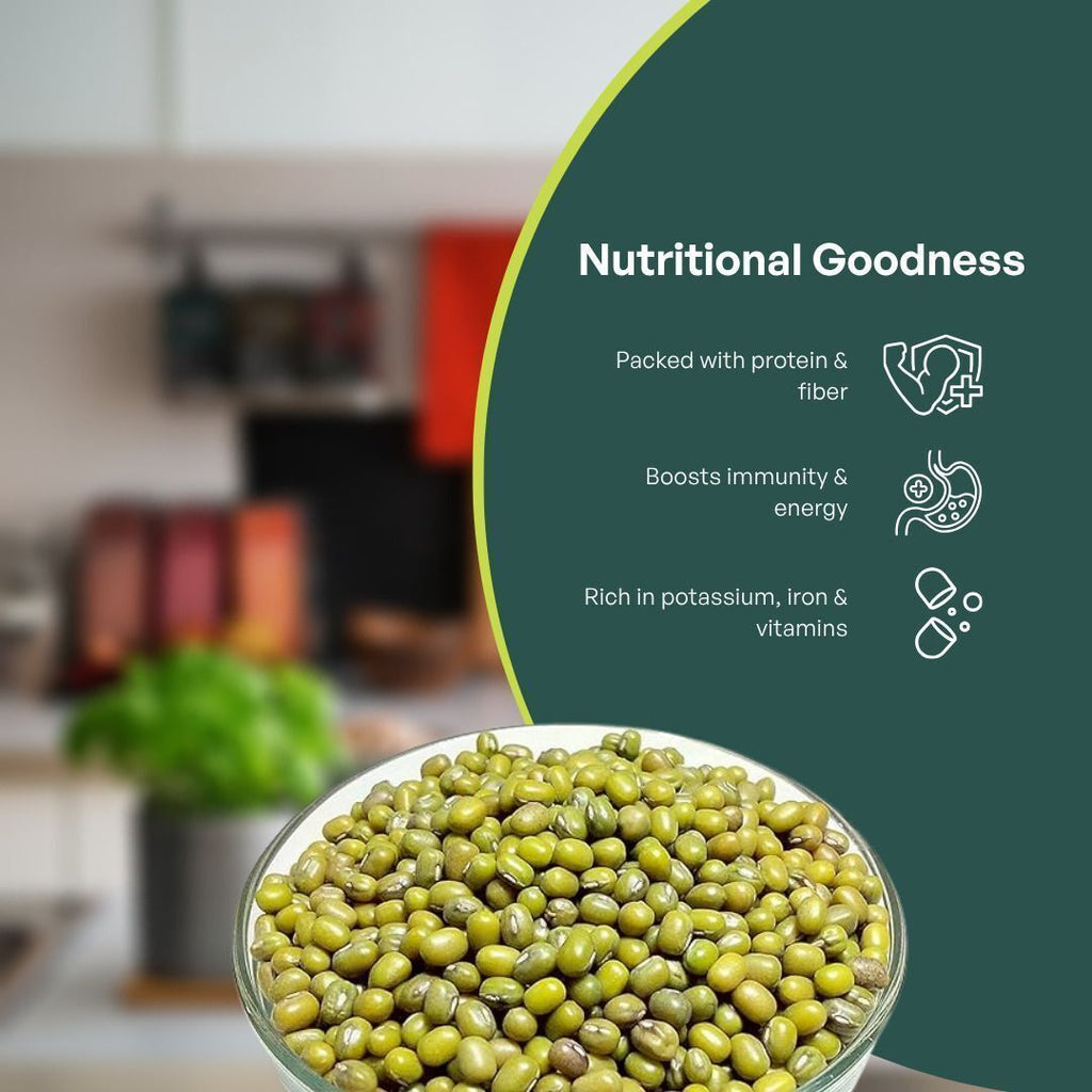 GRAIN ESSENCE Green Moong Dal (Whole) (Whole Pulses) (1 kg) - view 4