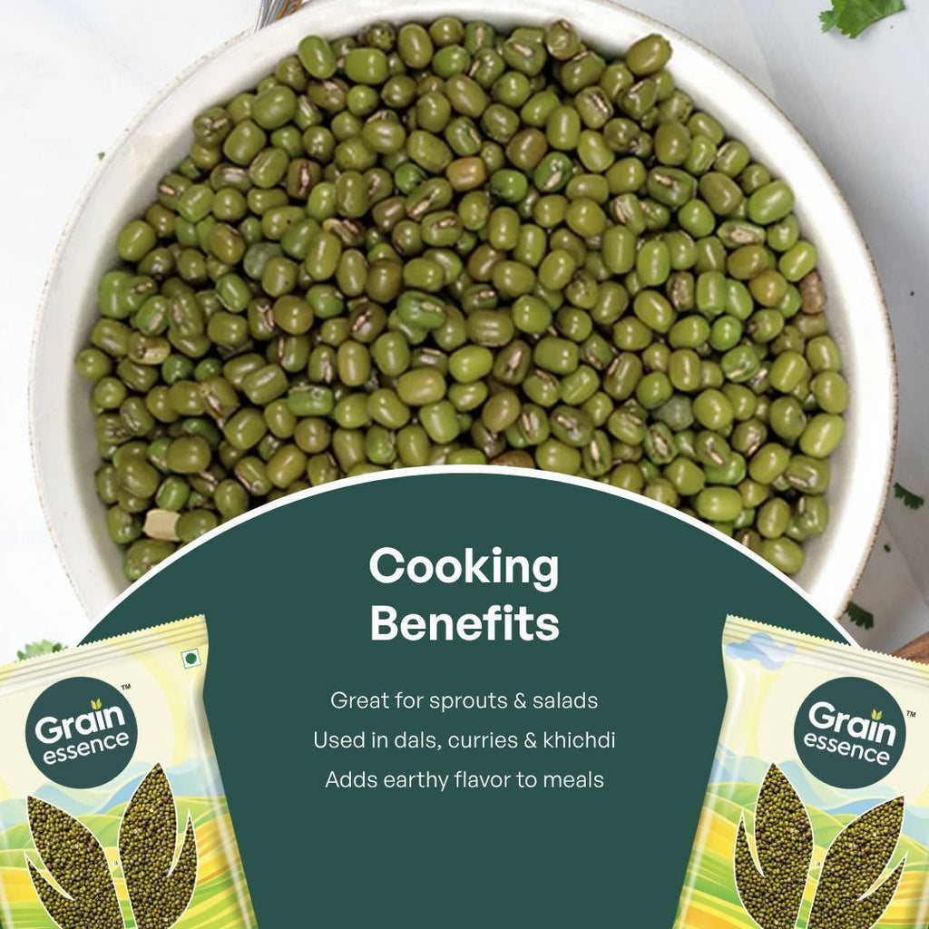 GRAIN ESSENCE Green Moong Dal (Whole) (Whole Pulses) (1 kg) - view 5