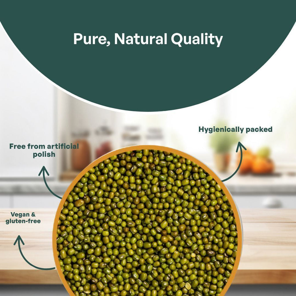 GRAIN ESSENCE Green Moong Dal (Whole) (Whole Pulses) (1 kg) - view 6
