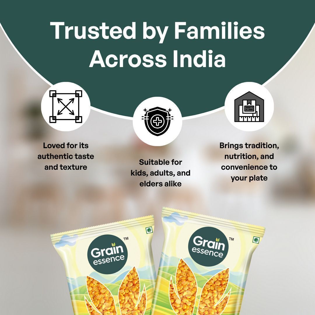 GRAIN ESSENCE Yellow Toor/Arhar Dal (Split) (Split Dal, Best Quality, Unpolished) (1 kg) - view 8
