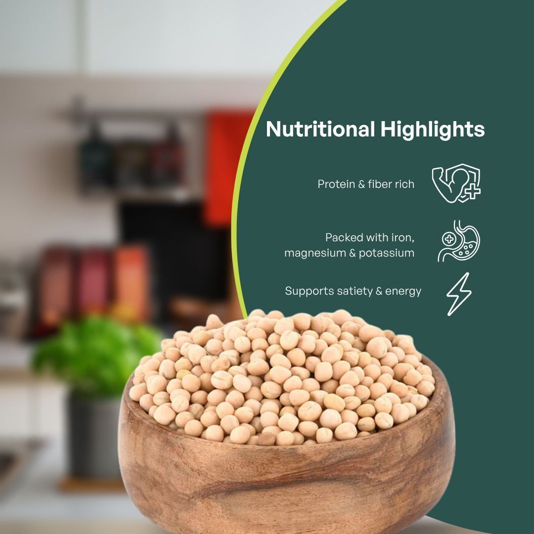 GRAIN ESSENCE White Matar Dal (Whole) (Whole Pulses) (1 kg) - view 4