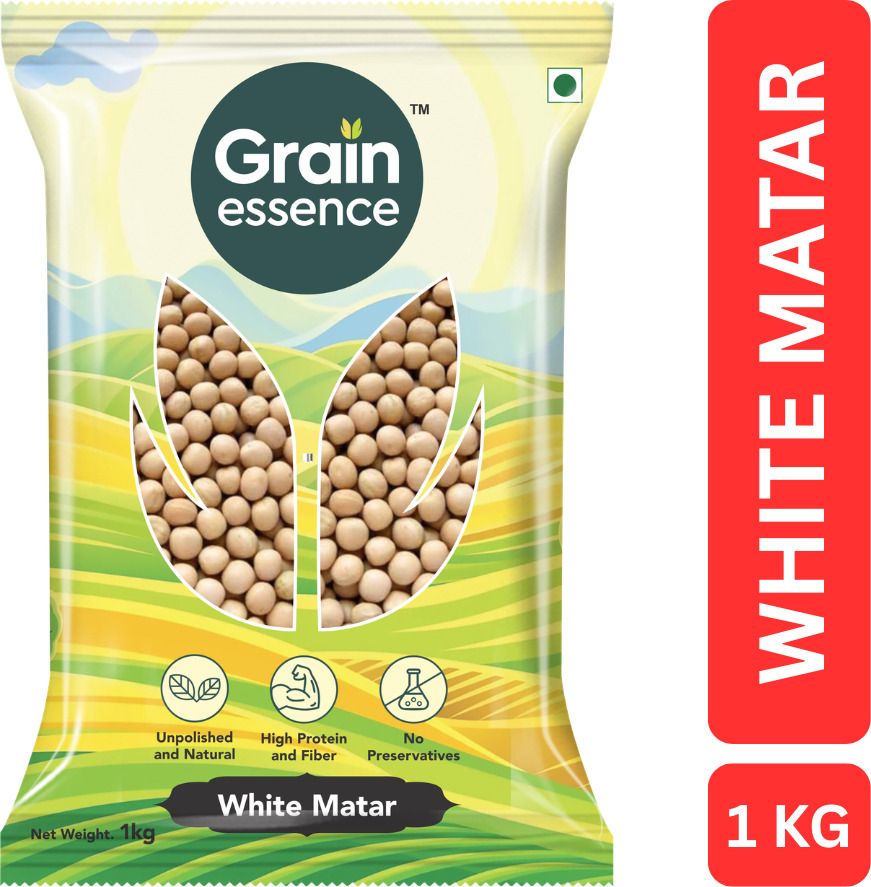 GRAIN ESSENCE White Matar Dal (Whole) (Whole Pulses) (1 kg)
