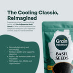 GRAIN ESSENCE Grain Essence Premium Basil Seeds (Sabja Seeds) | 100% Natural, Raw & Unpolished Basil Seeds (100 g) - view 3