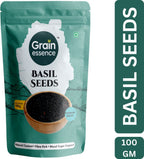 GRAIN ESSENCE Grain Essence Premium Basil Seeds (Sabja Seeds) | 100% Natural, Raw & Unpolished Basil Seeds (100 g)