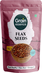 GRAIN ESSENCE Grain Essence Premium Flax Seeds | 100% Natural, Raw & Unpolished | Brown Flax Seeds (100 g)