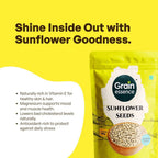 GRAIN ESSENCE Grain Essence Premium Sunflower Seeds | 100% Natural, Raw & Unroasted Sunflower Seeds (100 g) - view 3