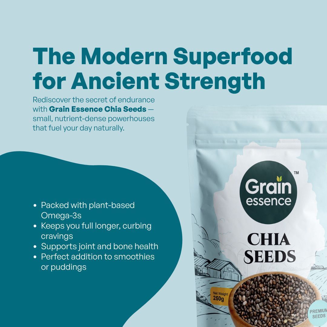 GRAIN ESSENCE Grain Essence Premium Chia Seeds | 100% Natural, Raw & Unpolished Superfood | Chia Seeds (250 g) - view 3