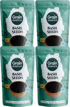 GRAIN ESSENCE Grain Essence Premium Basil Seeds (Sabja Seeds) | 100% Natural, Raw & Unpolished Basil Seeds (4 x 250 g)