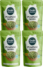 GRAIN ESSENCE Grain Essence Premium Raw Pumpkin Seeds | 100% Natural, Unroasted & Unpolished | Pumpkin Seeds (4 x 250 g)
