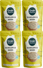 GRAIN ESSENCE Grain Essence Premium Sunflower Seeds | 100% Natural, Raw & Unroasted | Sunflower Seeds (4 x 250 g)