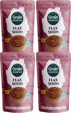 GRAIN ESSENCE Premium Flax Seeds | 100% Natural, Raw & Unpolished | Brown Flax Seeds Brown Flax Seeds (4 x 250 g)