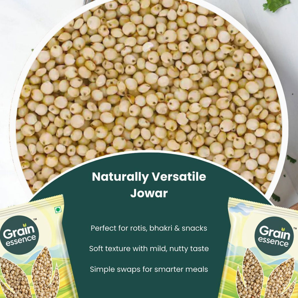GRAIN ESSENCE Jowar (Sorghum) Whole | Gluten-Free | High Fibre & Protein| Heart Healthy (1kg) Sorghum (1000 g) - view 5
