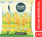 GRAIN ESSENCE Yellow Moong Dal (Split) (Unpolished, Premium Quality) (2 kg)
