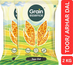 GRAIN ESSENCE Yellow Toor/Arhar Dal (Split) (Split Dal, Best Quality, Unpolished) (2 kg)