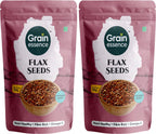 GRAIN ESSENCE Premium Flax Seeds | 100% Natural, Raw & Unpolished | Brown Flax Seeds Brown Flax Seeds (2 x 100 g)