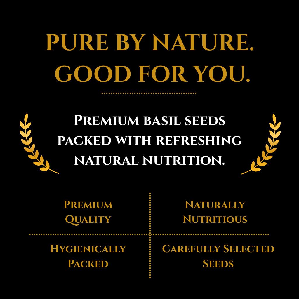 GRAIN ESSENCE Grain Essence Premium Basil Seeds (Sabja Seeds) | 100% Natural, Raw & Unpolished Basil Seeds (2 x 200 g) - view 3