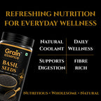 GRAIN ESSENCE Grain Essence Premium Chia Seeds & Basil Seeds Combo Basil Seeds, Chia Seeds (2 x 200 g) - view 5