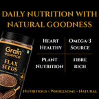 GRAIN ESSENCE Grain Essence Chia & Flax Seeds Combo | 100% Natural, Raw & Unpolished Superfood Chia Seeds, Brown Flax Seeds (2 x 200 g) - view 5