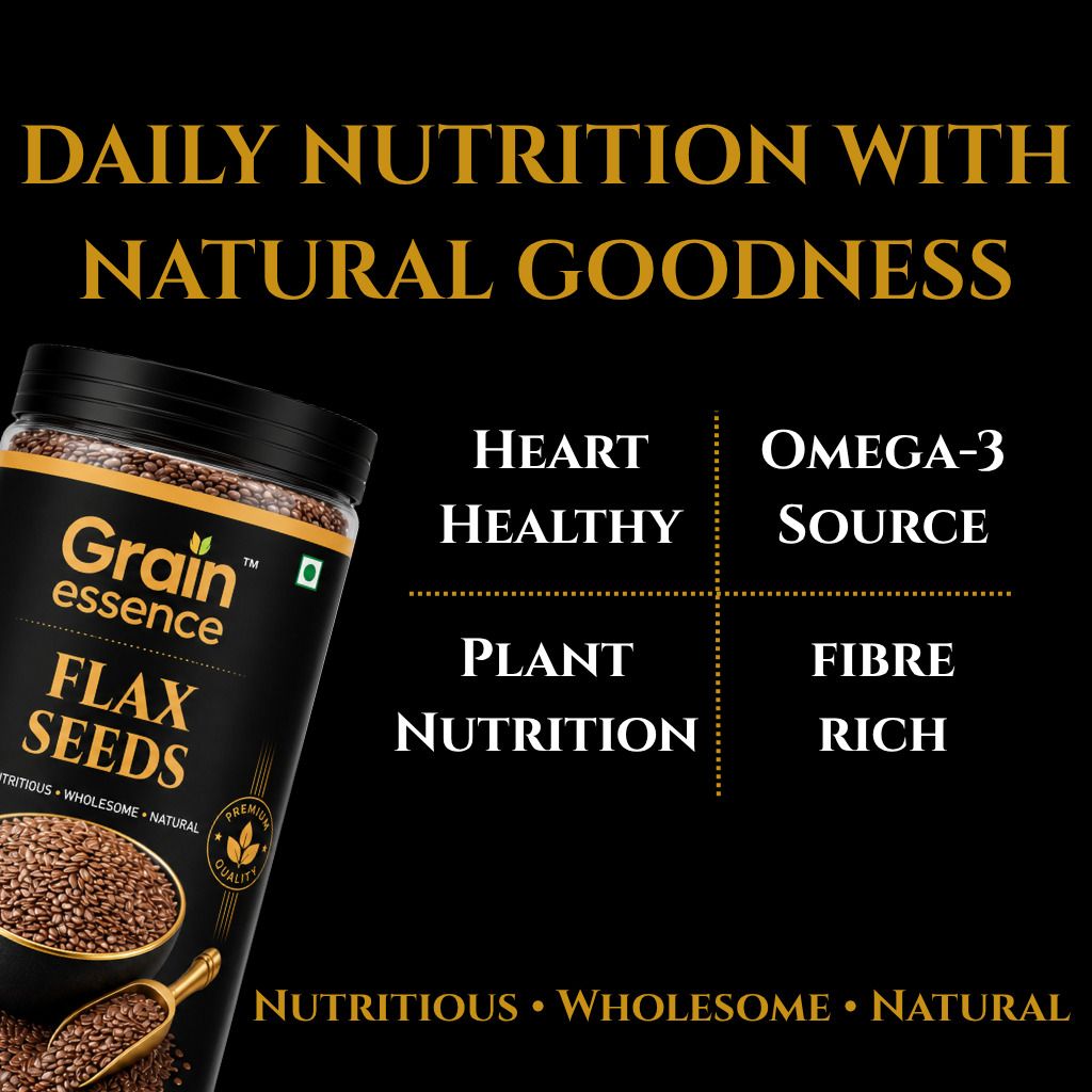 GRAIN ESSENCE Grain Essence Chia & Flax Seeds Combo | 100% Natural, Raw & Unpolished Superfood Chia Seeds, Brown Flax Seeds (2 x 200 g) - view 5