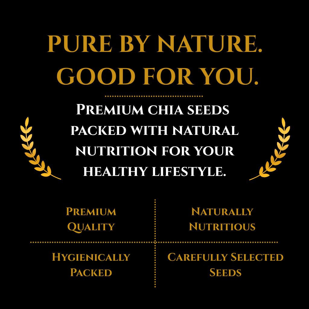 GRAIN ESSENCE Premium Chia Seeds | 100% Natural, Raw & Unpolished Superfood Chia Seeds (2 x 200 g) - view 3