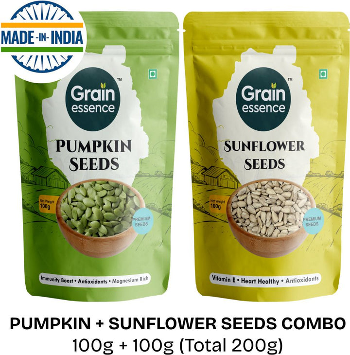 Pumpkin Seeds + Sunflower Seeds Pouch Combo