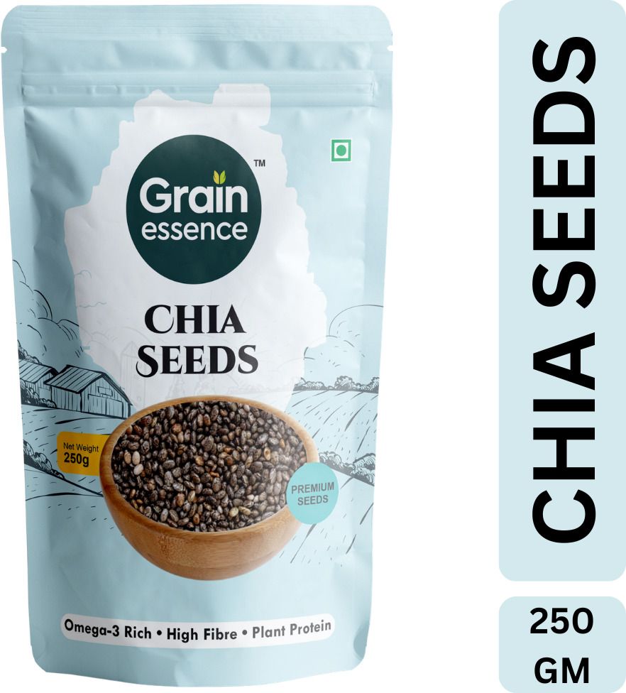 GRAIN ESSENCE Grain Essence Premium Chia Seeds | 100% Natural, Raw & Unpolished Superfood | Chia Seeds (250 g)
