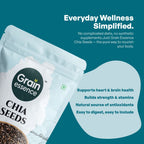 GRAIN ESSENCE Chia Seeds + Pumpkin Seeds Combo | Omega 3 Rich | High Fibre | Magnesium Rich Chia Seeds, Pumpkin Seeds (2 x 100 g) - view 6