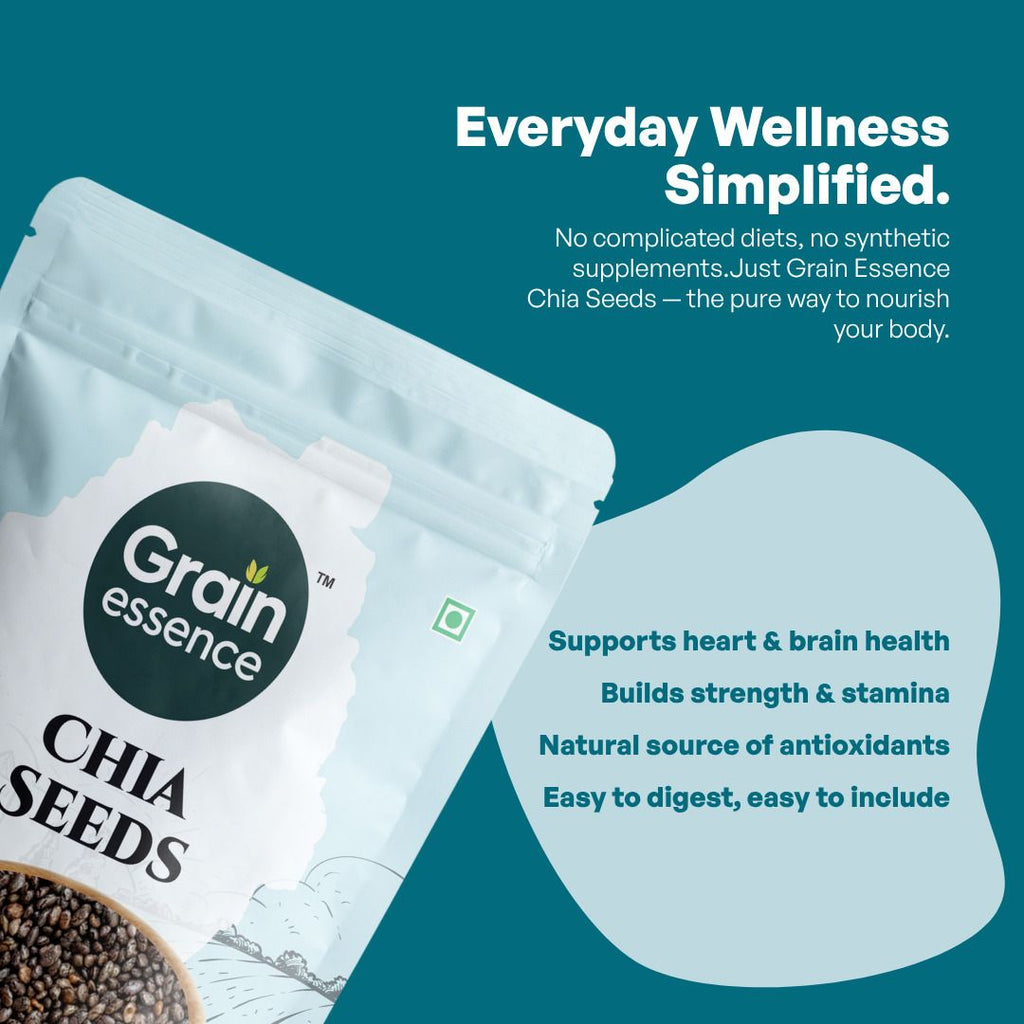GRAIN ESSENCE Grain Essence Chia & Flax Seeds Combo | 100% Natural, Raw & Unpolished Superfood Chia Seeds, Brown Flax Seeds (2 x 250 g) - view 7