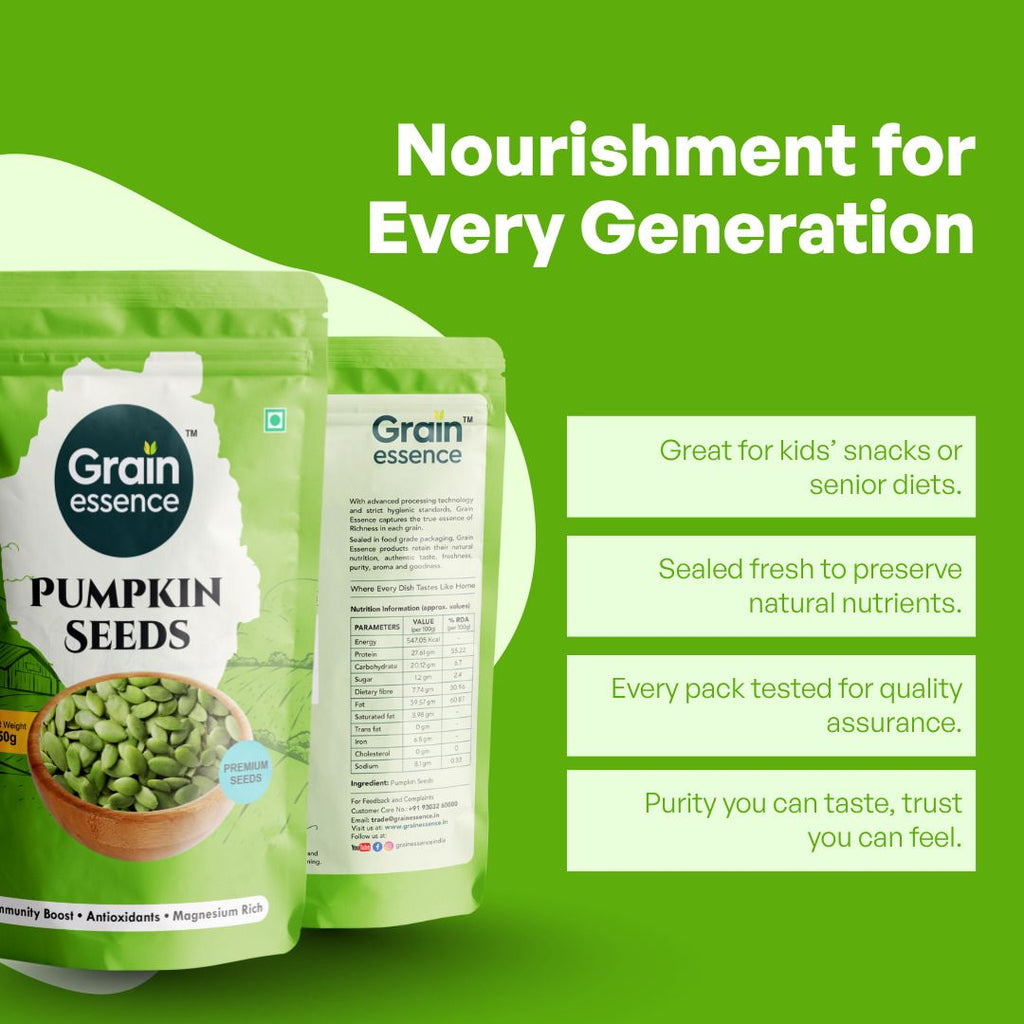 GRAIN ESSENCE Grain Essence Premium Super Seeds Combo | Watermelon, Pumpkin & Sunflower Seeds Pumpkin Seeds, Watermelon Seeds, Sunflower Seeds (3 x 250 g) - view 4