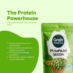 GRAIN ESSENCE Chia Seeds + Pumpkin Seeds Combo | Omega 3 Rich | High Fibre | Magnesium Rich Chia Seeds, Pumpkin Seeds (2 x 100 g) - view 5