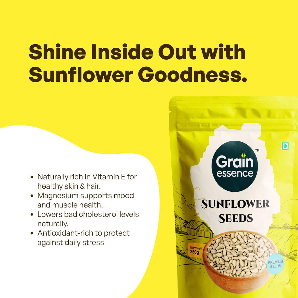 GRAIN ESSENCE Pumpkin Seeds 100g + Sunflower Seeds 100g Combo | Immunity Boost | Vitamin E Pumpkin Seeds, Sunflower Seeds (2 x 100 g) - view 5