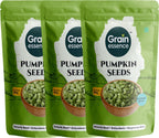 GRAIN ESSENCE Grain Essence Premium Raw Pumpkin Seeds | 100% Natural, Unroasted & Unpolished | Pumpkin Seeds (3 x 100 g)