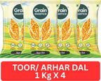 GRAIN ESSENCE Yellow Toor/Arhar Dal (Split) (Unpolished Dal, Value Pack, Combo) (4 kg)