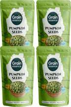 GRAIN ESSENCE Grain Essence Premium Raw Pumpkin Seeds | 100% Natural, Unroasted & Unpolished | Pumpkin Seeds (4 x 100 g)