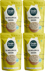GRAIN ESSENCE Grain Essence Premium Sunflower Seeds | 100% Natural, Raw & Unroasted | Sunflower Seeds (4 x 100 g)