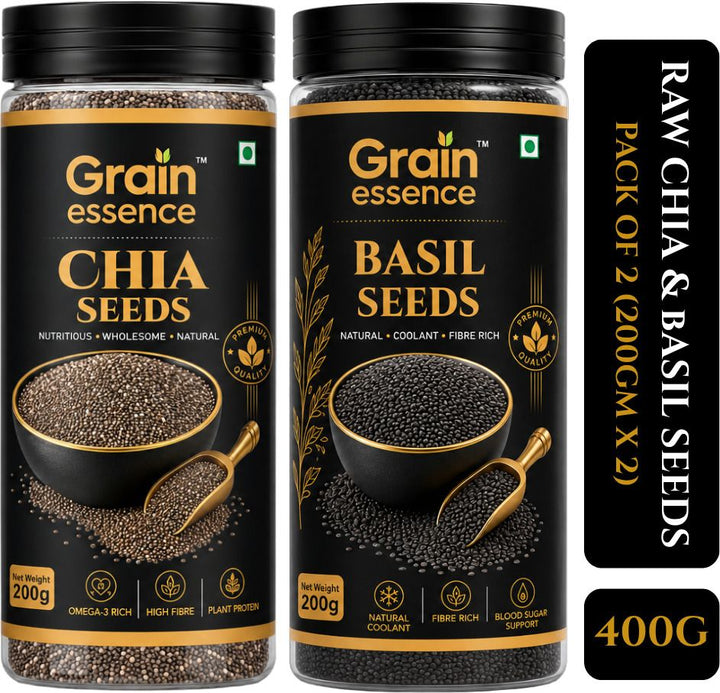 Chia Seeds + Basil Seeds Jar Combo