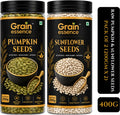 GRAIN ESSENCE GRAIN ESSENCE Premium Pumpkin Seeds & Sunflower Seeds Combo | Immunity Boost Pumpkin Seeds, Sunflower Seeds (2 x 200 g)