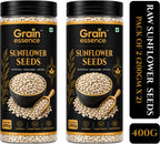 GRAIN ESSENCE Grain Essence Premium Sunflower Seeds | 100% Natural, Raw & Unroasted | Sunflower Seeds (2 x 200 g)