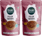 GRAIN ESSENCE Premium Flax Seeds | 100% Natural, Raw & Unpolished | Brown Flax Seeds Brown Flax Seeds (2 x 250 g)
