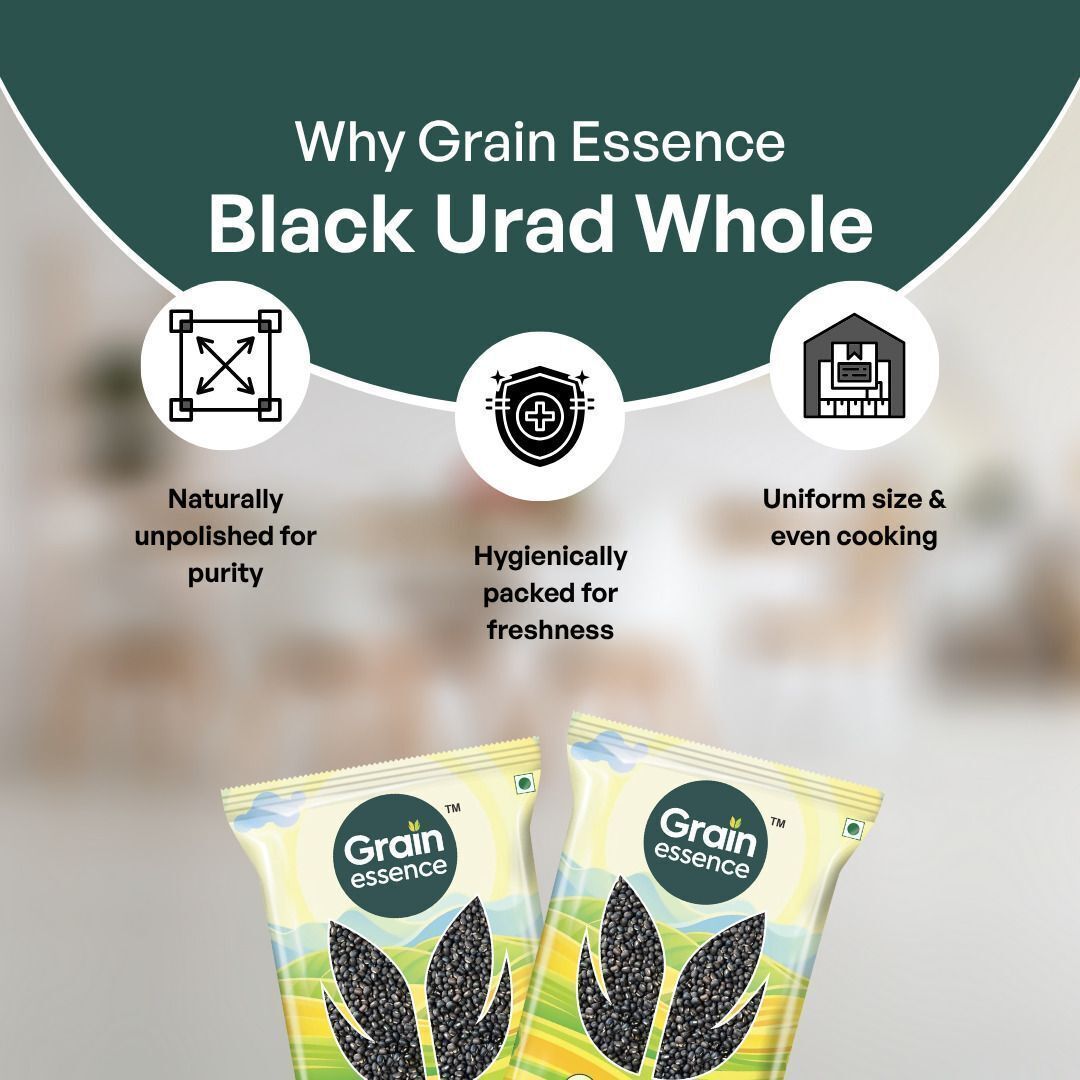GRAIN ESSENCE Black Urad Gota (Whole) (Whole Pulses) (500 g) - view 8