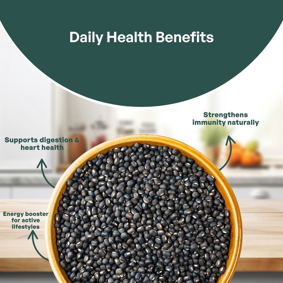 GRAIN ESSENCE Black Urad Gota (Whole) (Whole Pulses) (500 g) - view 6