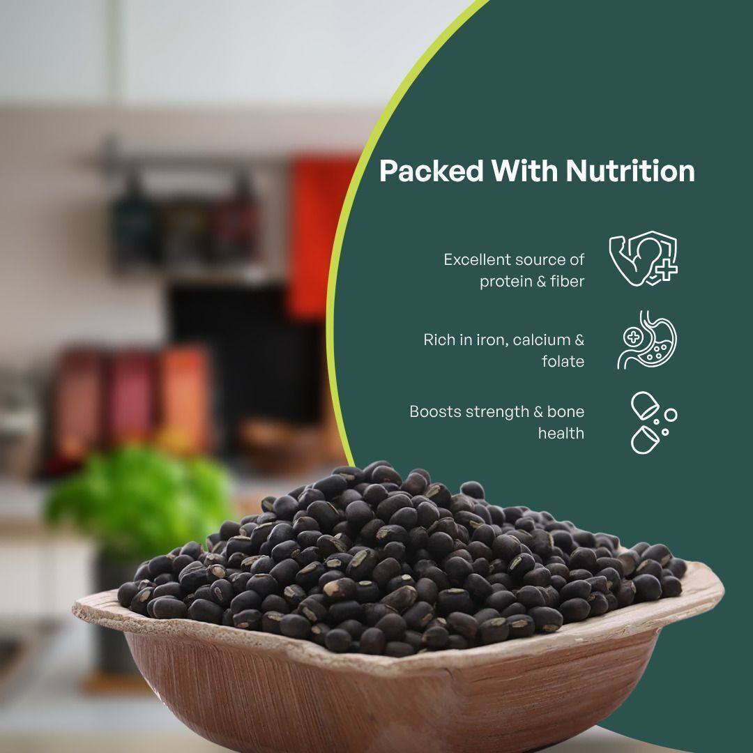 GRAIN ESSENCE Black Urad Gota (Whole) (Whole Pulses) (500 g) - view 4