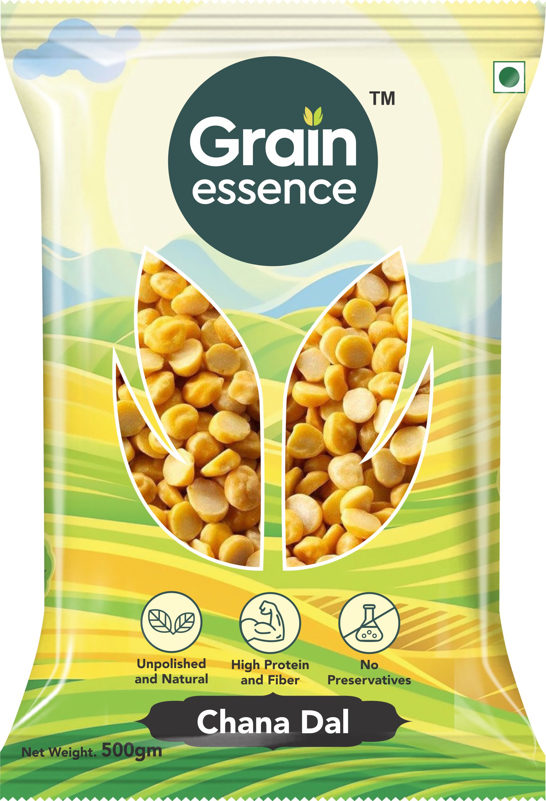 GRAIN ESSENCE Yellow Chana Dal (Split) (NA) (500 g)