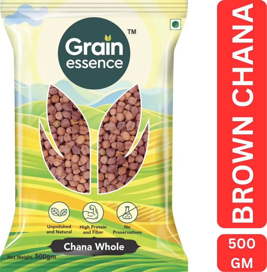 GRAIN ESSENCE Brown Chana (Whole) (Whole Pulses) (500 g)