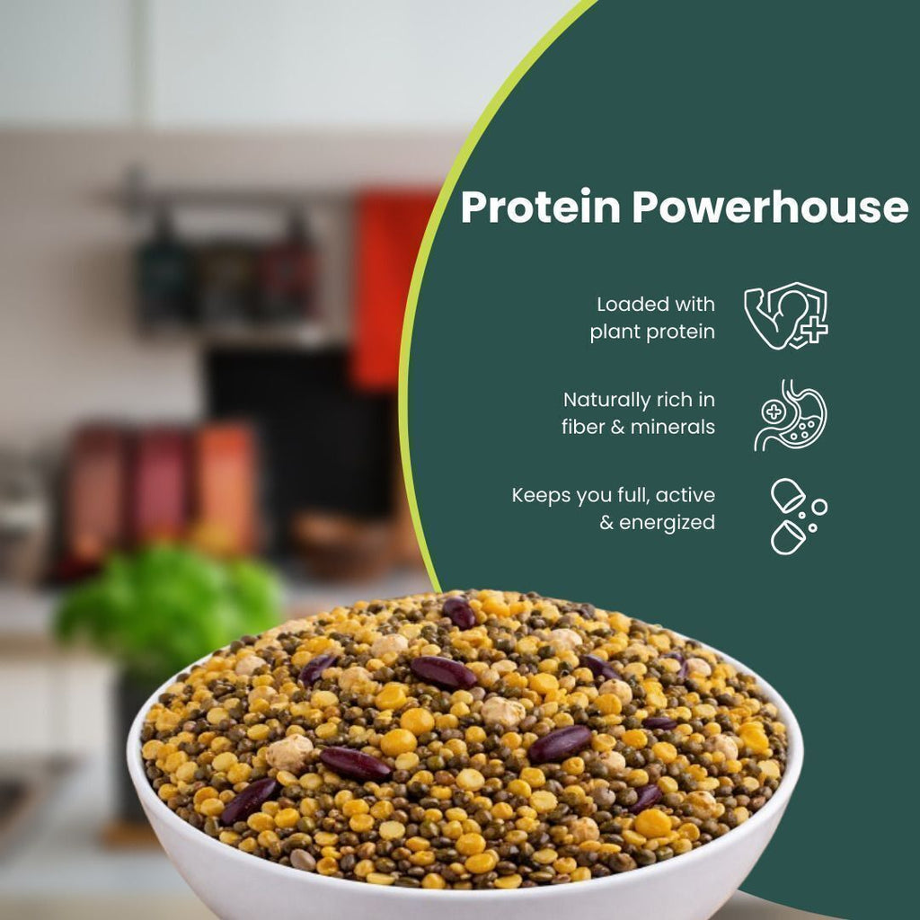 GRAIN ESSENCE Yellow, Black, Green Mix Dal (Whole) (Whole Pulses, Split Dal) (500 g) - view 4