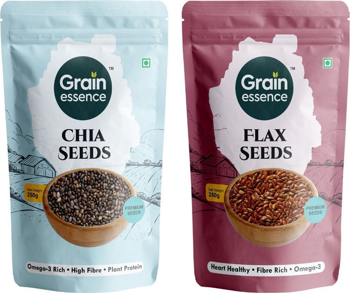 Chia + Flax Seeds Pouch Combo