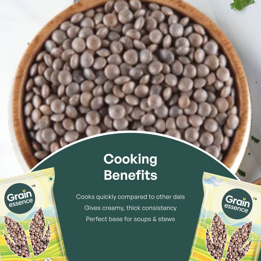 GRAIN ESSENCE Masoor Dal (Whole) (Unpolished, Best Quality, Kala Masoor) (500 g) - view 5