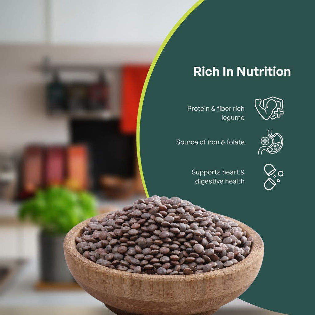 GRAIN ESSENCE Masoor Dal (Whole) (Unpolished, Best Quality, Kala Masoor) (500 g) - view 4
