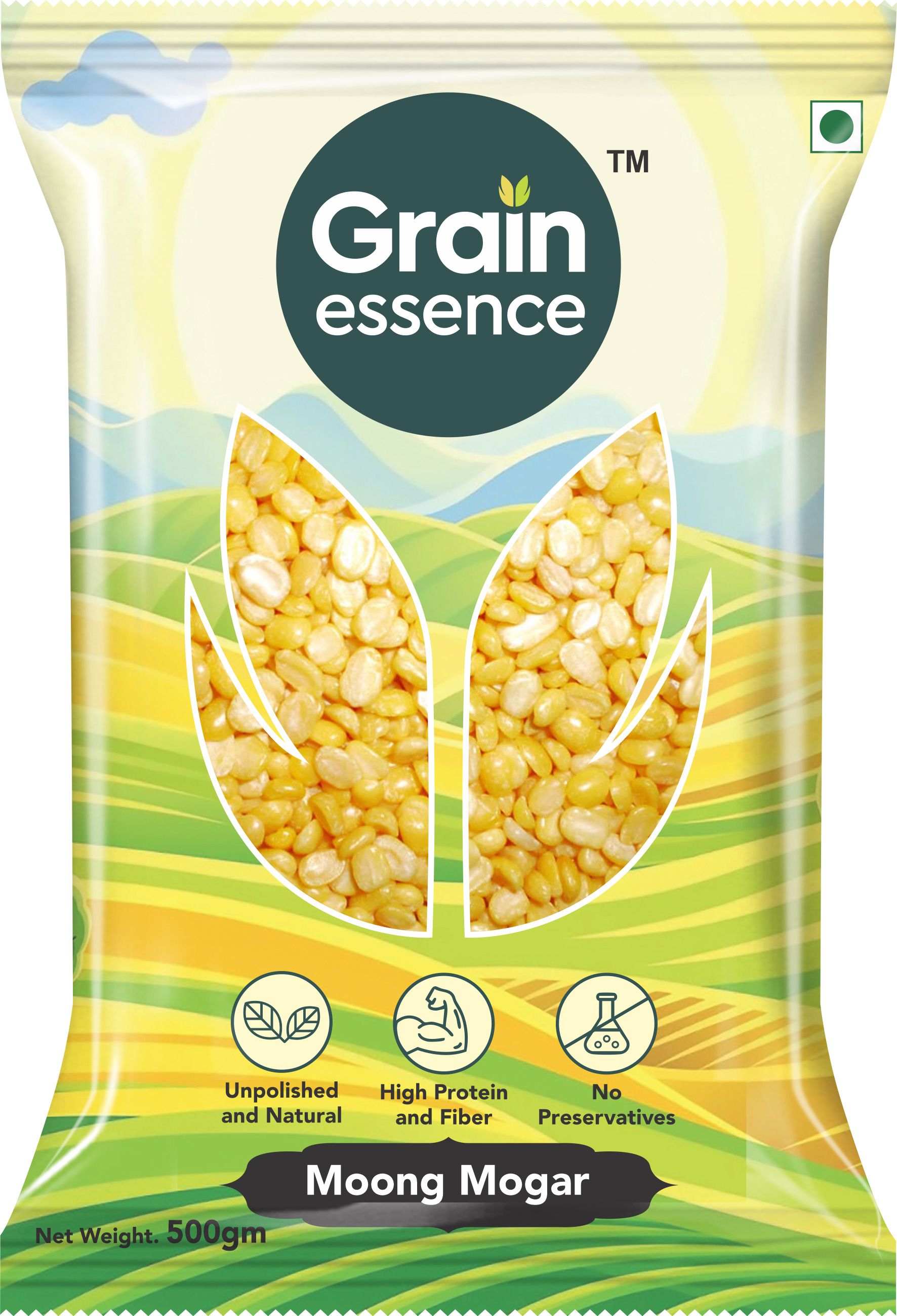 GRAIN ESSENCE Organic Moong Sona (Split) (500 g)